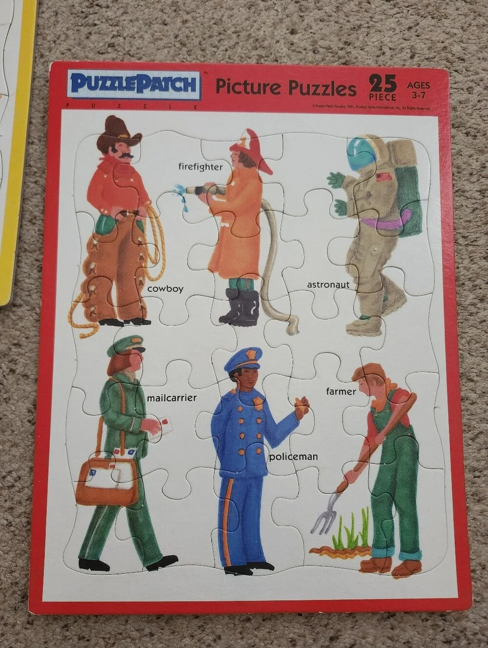 Vintage Puzzle Patch Picture 2 Jigsaw Puzzles Bundle 1991 25 Piece